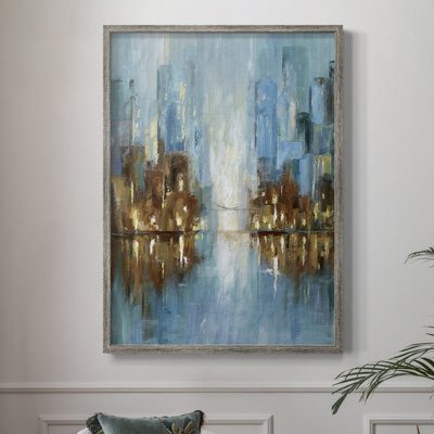 City Lights Framed Print - Solid Wood