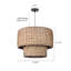 Luminaire suspendu en rotin 1 lumière Armenakis-891556618