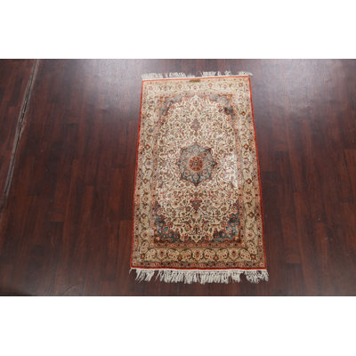 Antique 100% Vegetable Dye Nain  Traditional Area Rug 4x6 SIGNED