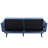 2 - Seat Adjustable Blue Fabric & With Kd Back Legs, Tight Cushion, 17" Height, 25" Armrest Height Pocket Coil Seat, Button , Convertible Function