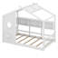 Lit sur pied pour enfant, lit Montessori pour enfants avec tablette de rangement, lit de jeu avec toit-309218278-309218279
