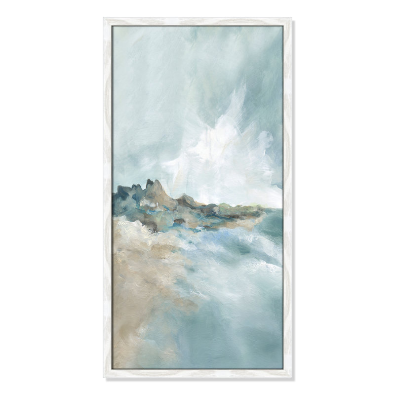 Imprimé Sandpoint par Carol Robinson, H 31 po x l 16 po x P 0,75 po, Reproduction encadrée sans passe-partout, Blanc