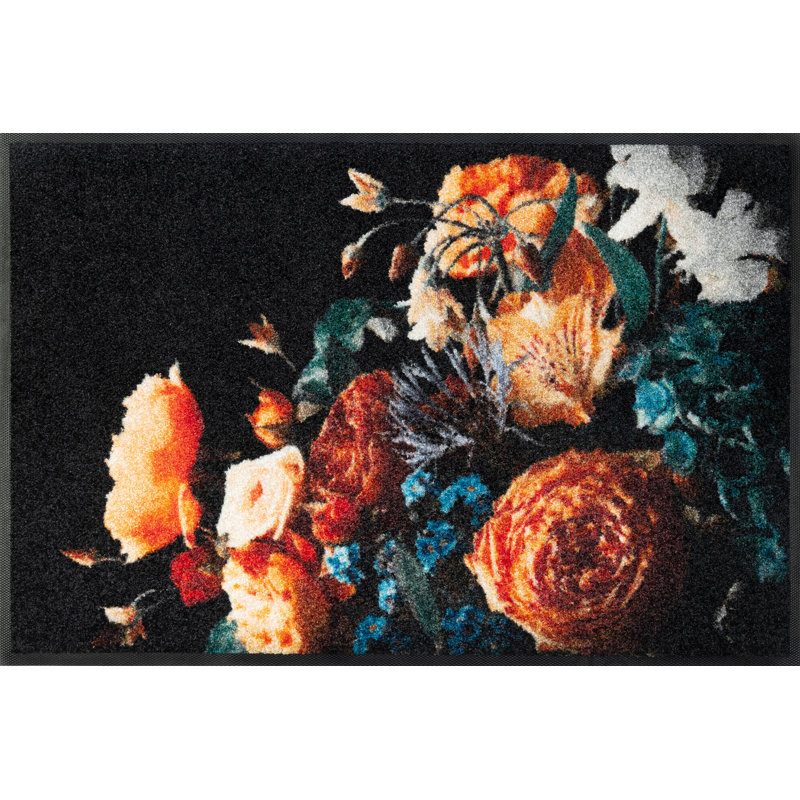 Non-Slip Floral Doormat