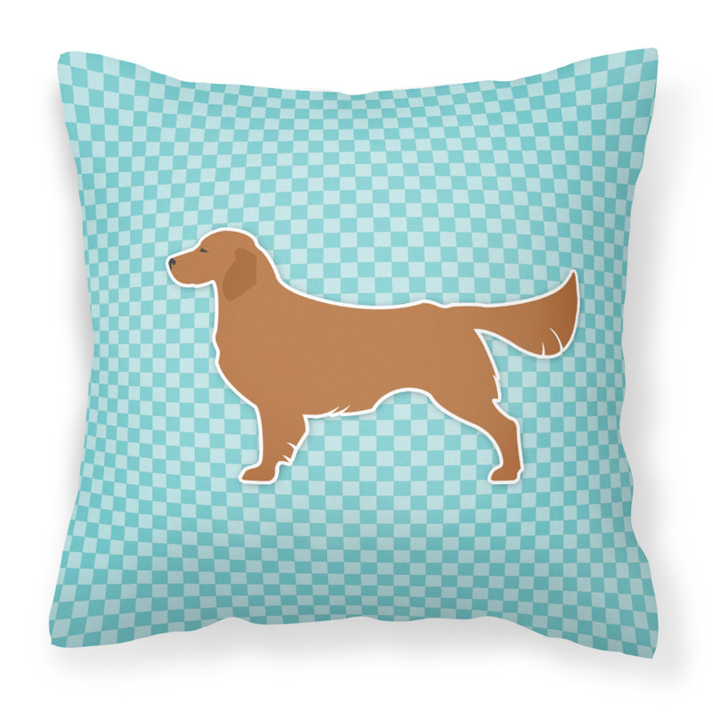Coussin décoratif intérieur/extérieur golden retriever, H 18 po x l 18 po x P 3 po, Bleu