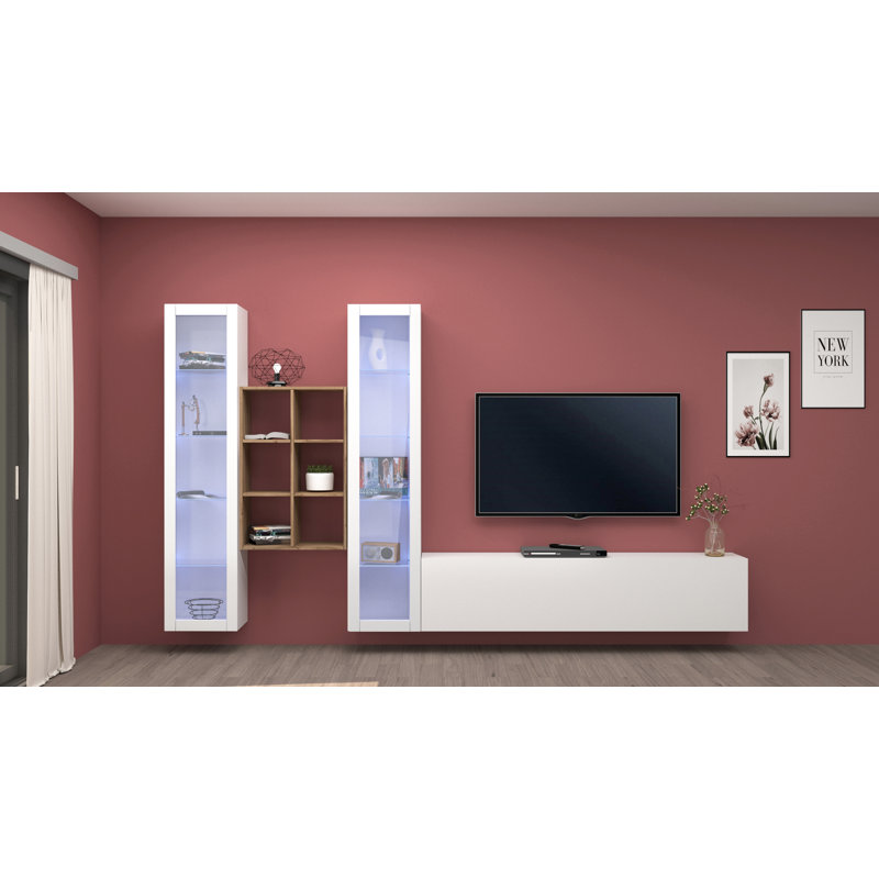 Maruska TV Stand for TVs up to 70", White Glossy