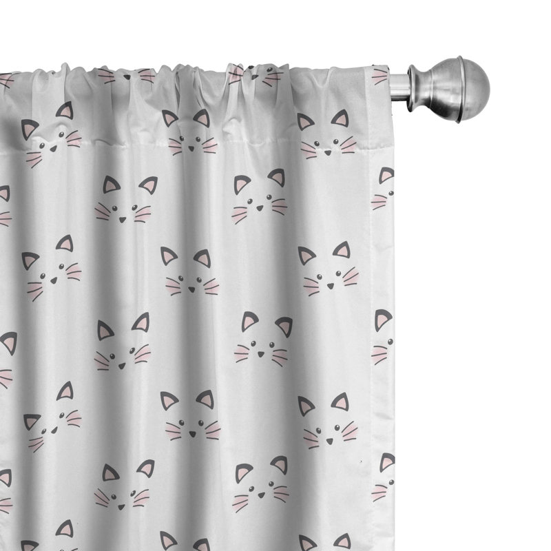 Kitten Semi-Sheer Rod Pocket Sliding Panel, 28" x 84"