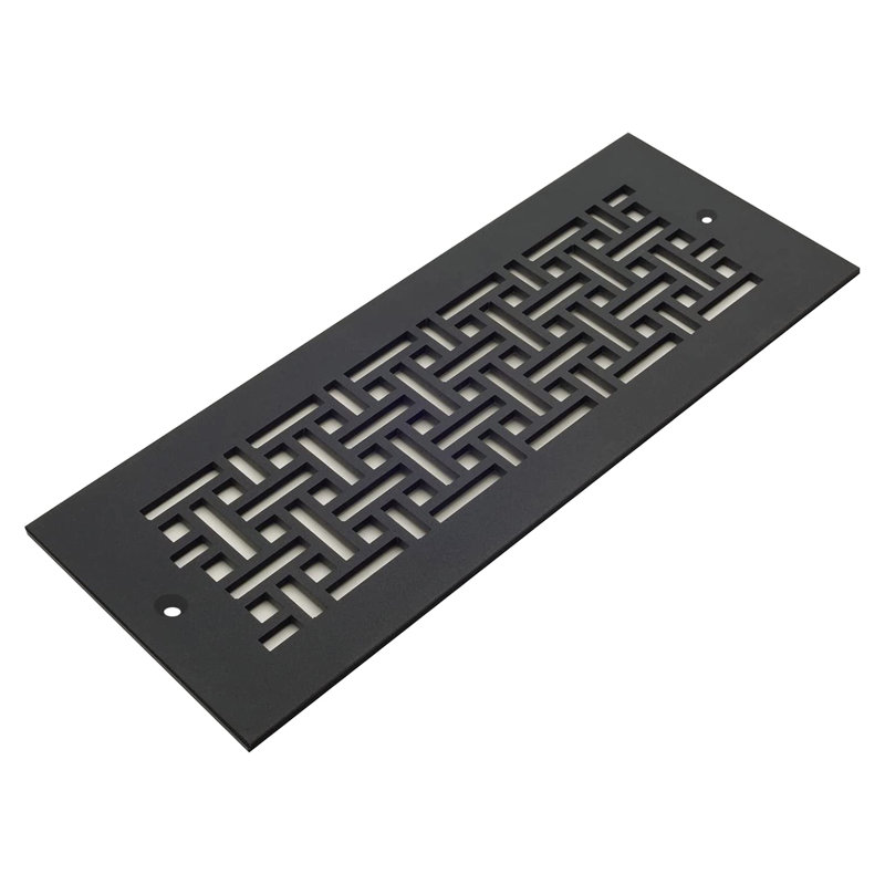 Grilles de couvercle de ventilation Reggio, Noir, 4 po x 10 po