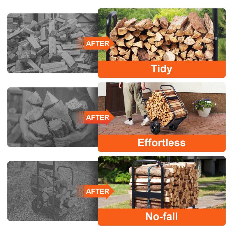 52.1cm W Metal Log Rack