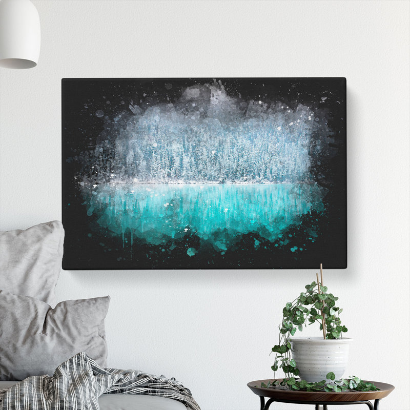 Sketch Of Lake Louise - Wrapped Canvas, 35cm H x 50cm W x 3cm D