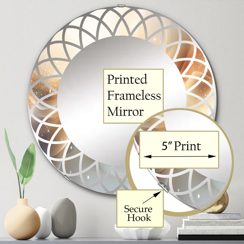 Worthey - Modern Wall Mirror Round, 24 po x 24 po