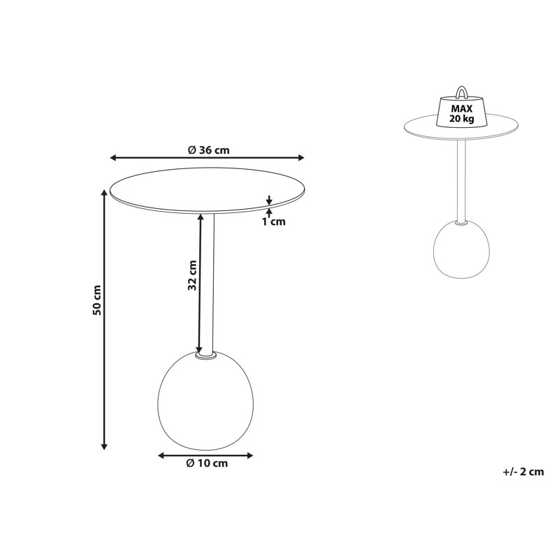 Pedestal End Table