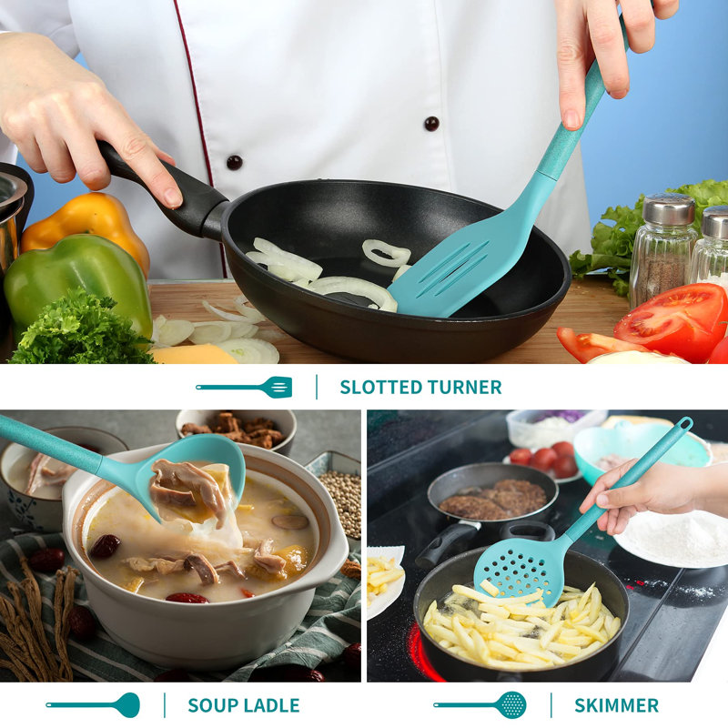 18Pcs Silicone Kitchen Cooking Utensils Set