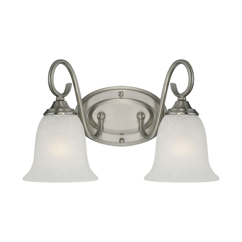 Solihull 2-Light Dimmable Bathroom Vanity Light, Satin Nickel