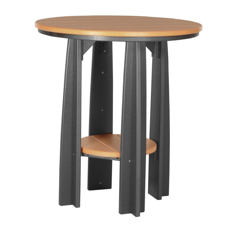 Table ronde 36 po Orchimont, Noir, Orange