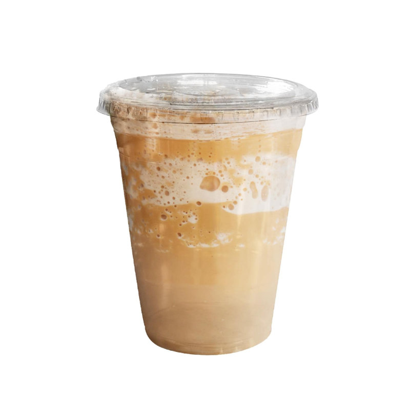 Gobelets jetables en plastique transparent 24 oz avec couvercles plats pour boissons froides, café glacé, boissons gazeuses, cocktails et gobelets Ecoqualité (50)