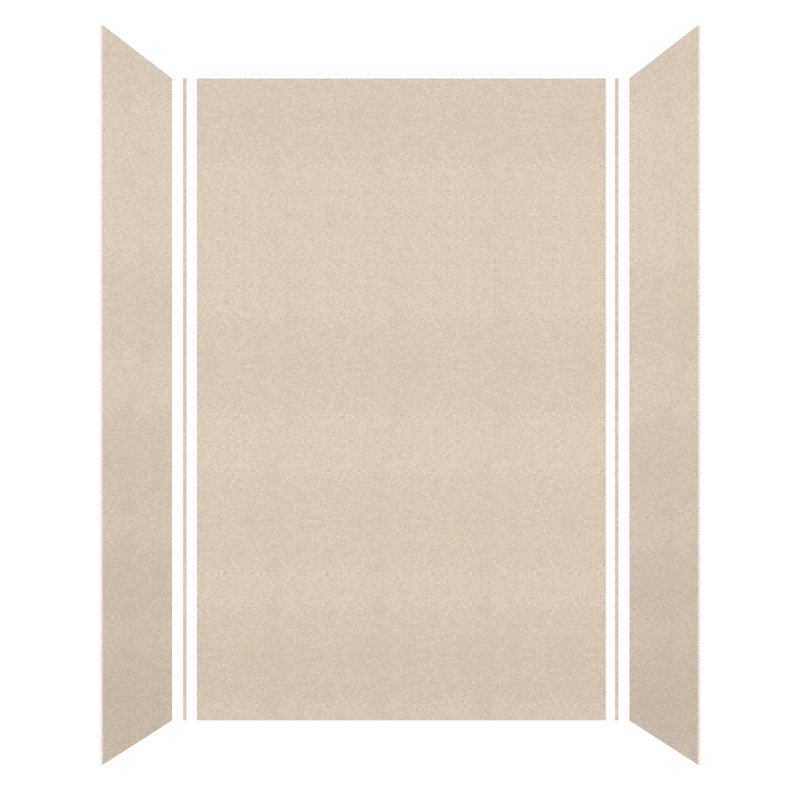SaraMar 48'' W 36'' D 96'' H Glue Up Solid Surface Wall, 96" H x 60" W x 36" D