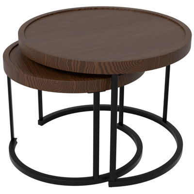 Round Nesting Coffee Table (Set of 2)