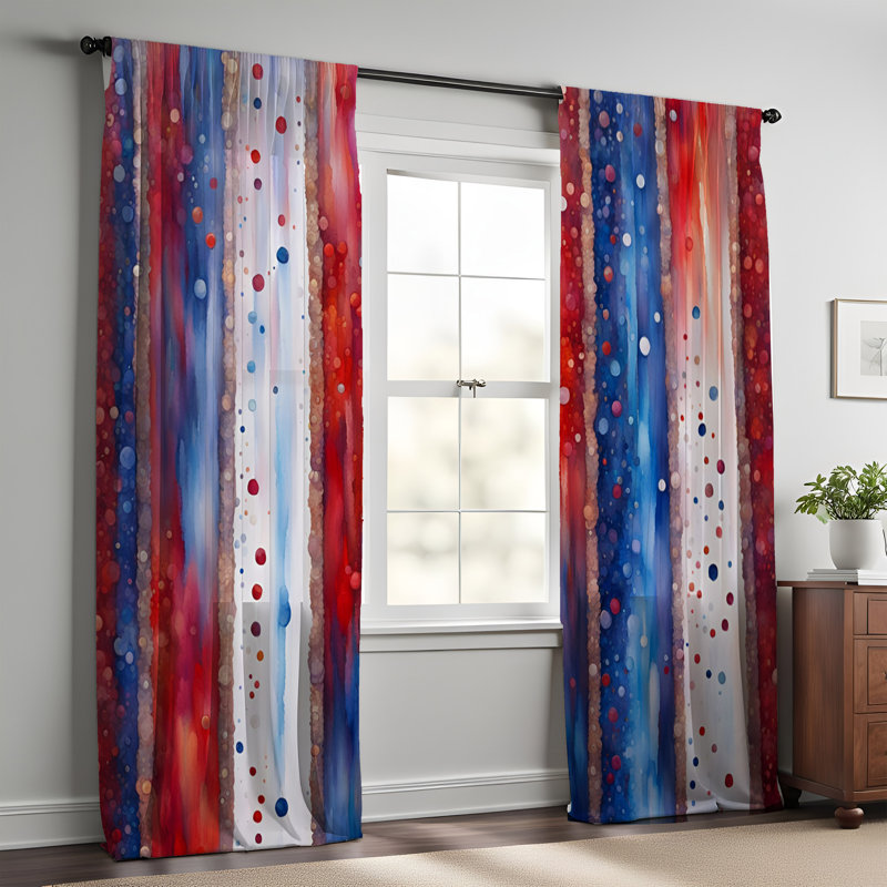 Paire de rideaux semi-transparents en polyester Anivk, L 20 po x L 82 po