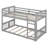 Twin Size Solid Wood Low Bunk Bed-1368673453