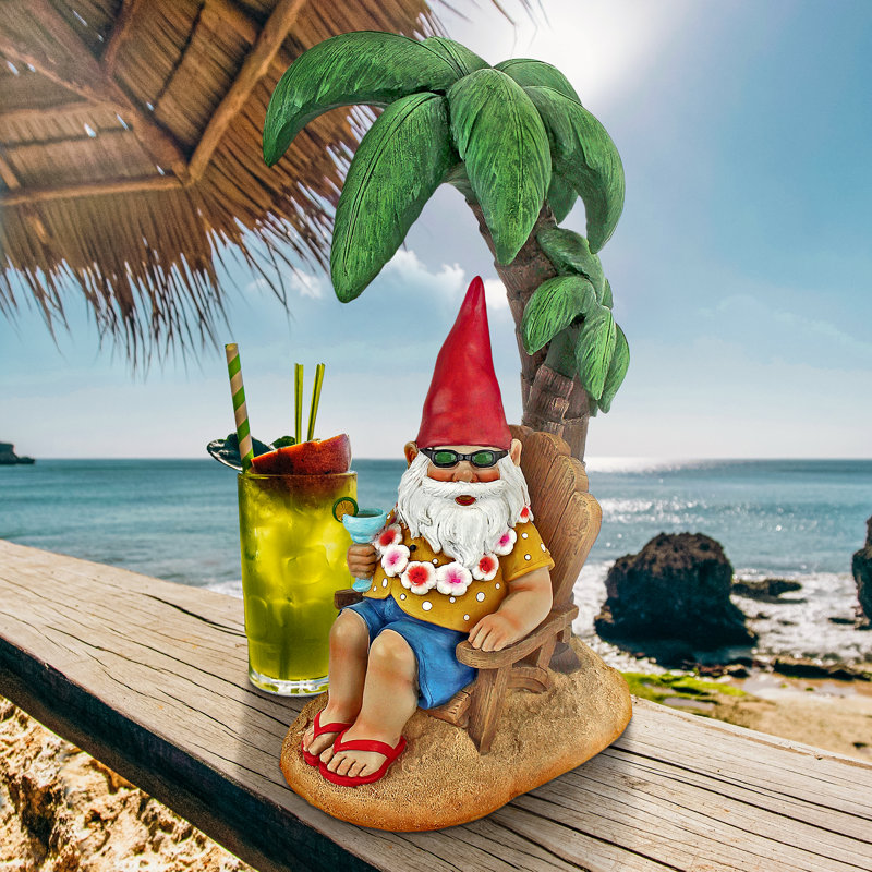 Statue de jardin Beach Comber Gnome Dude