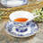Blue British porcelain tea set