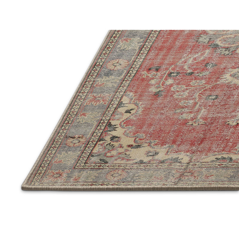 Tapis traditionnel mehroon/noir/bleu, Rectangle 4 pi x 6 pi