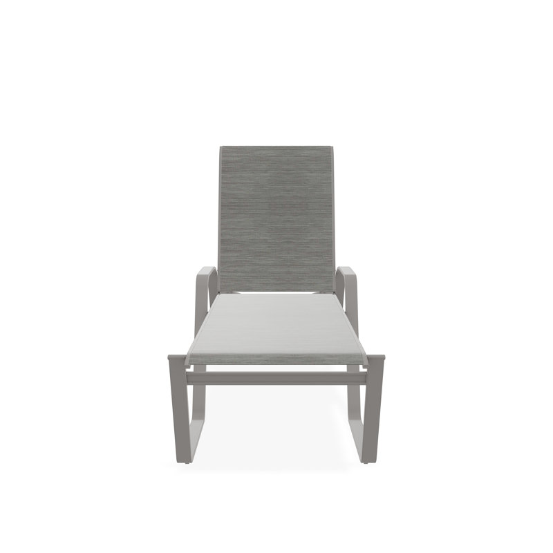 Chaise longue empilable Aruba II, Gris chaleureux, Brooks