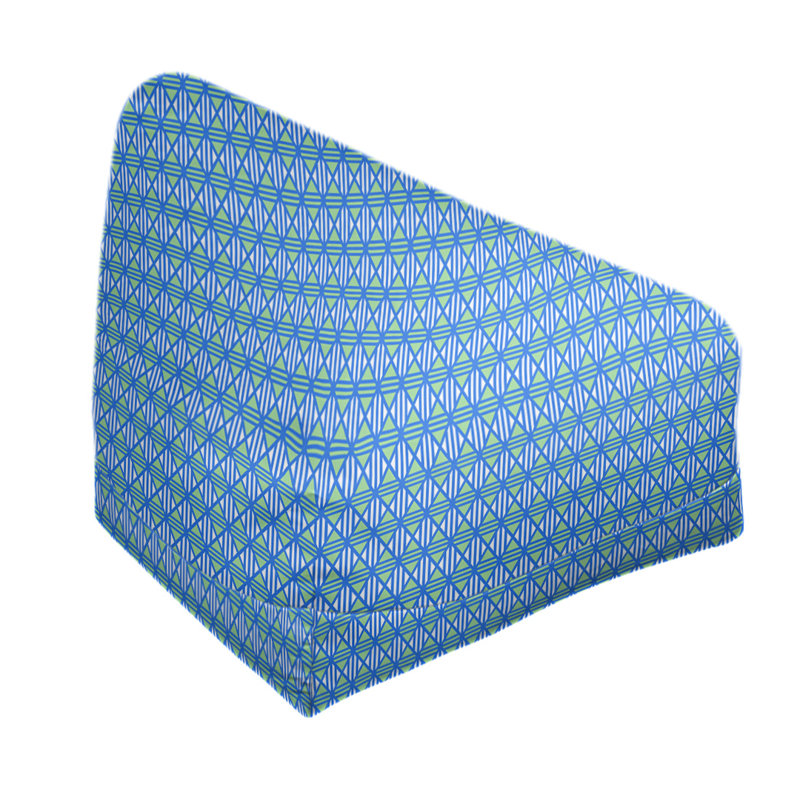 Petite chaise à sacs à billes & Leffel, H 120 po x L 31 po x P 60 po, Bleu / vert, Rembourrage poly