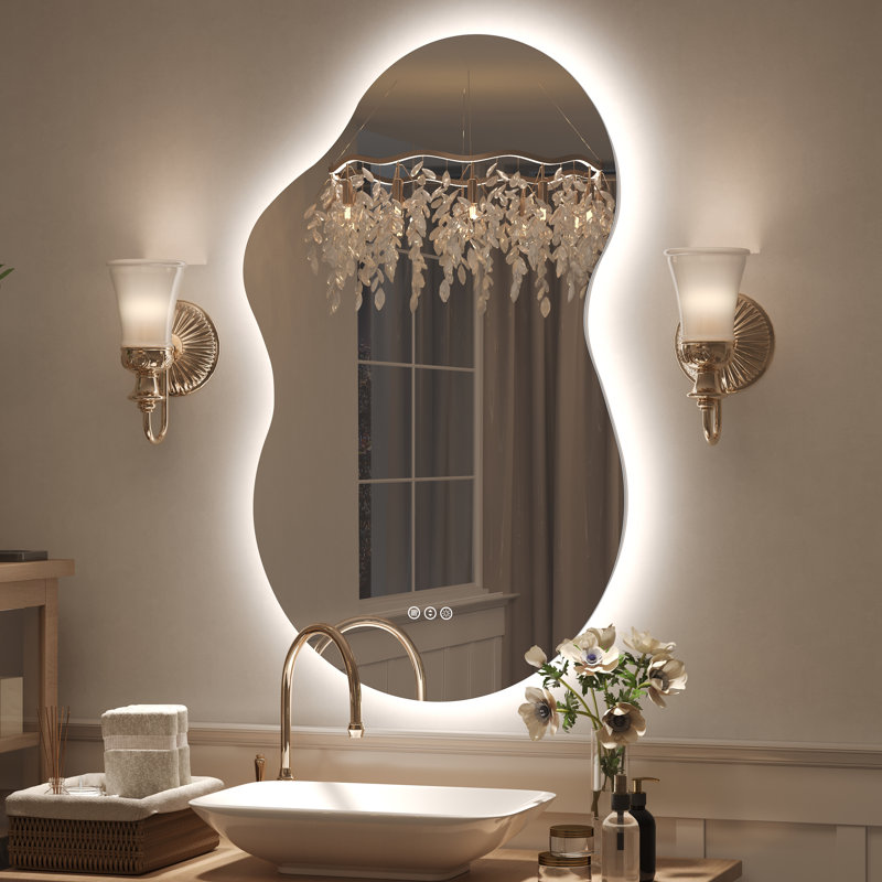 Miroir de salle de bain Molly, 40 po x 24 po, Rétroéclairé seulement