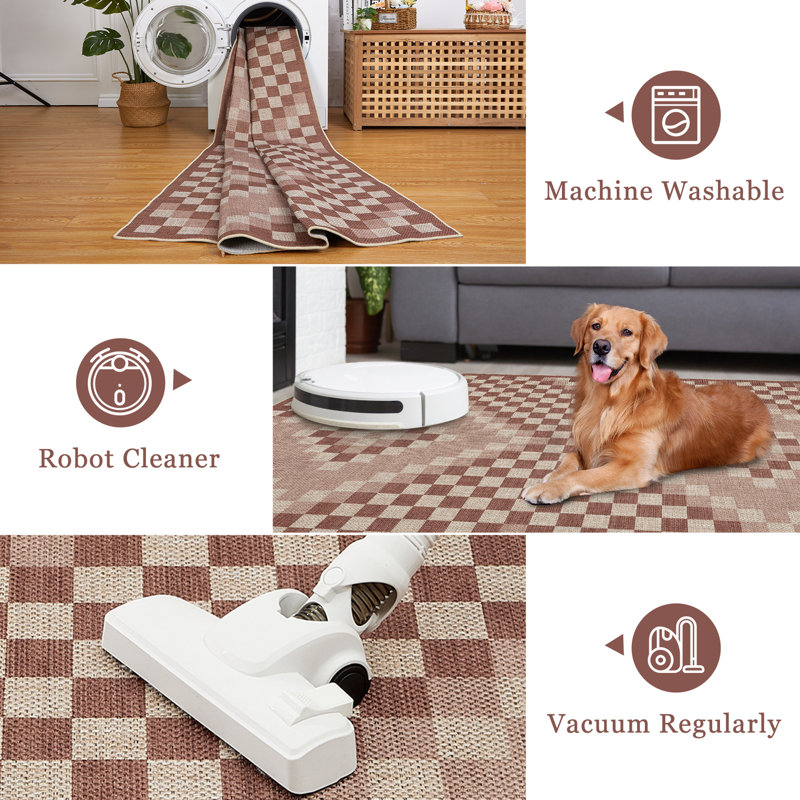 Area Rug Washable Rugs Area Rugs for Living Room Modern Non Slip Area Rug for Bedroom Farmhouse Stain Resistant Carpet for Office Dining Room Classroom