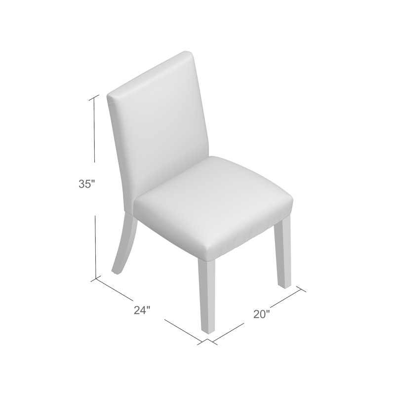 20'' H Upholstered Dining Chair, Espresso, Distressed Saddle Brown Performance Faux Leather