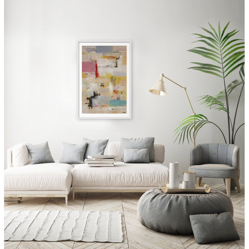 Abstract Largo Proceso by Bruno Vázquez - Single Picture Frame Painting, 90cm H x 60cm W x 3cm D
