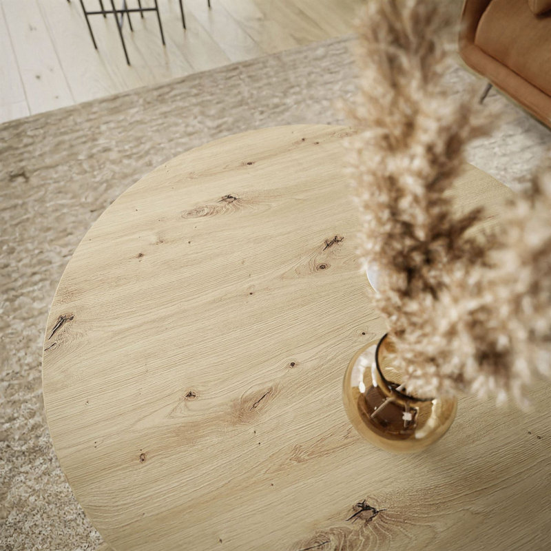 Melanija Frame Coffee Table, Black, Artisan Oak