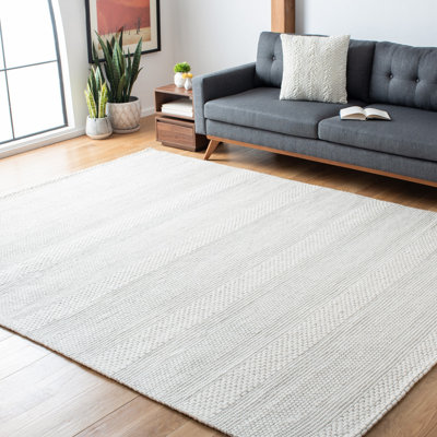 Beikirch Wool/Cotton Ivory Area Rug