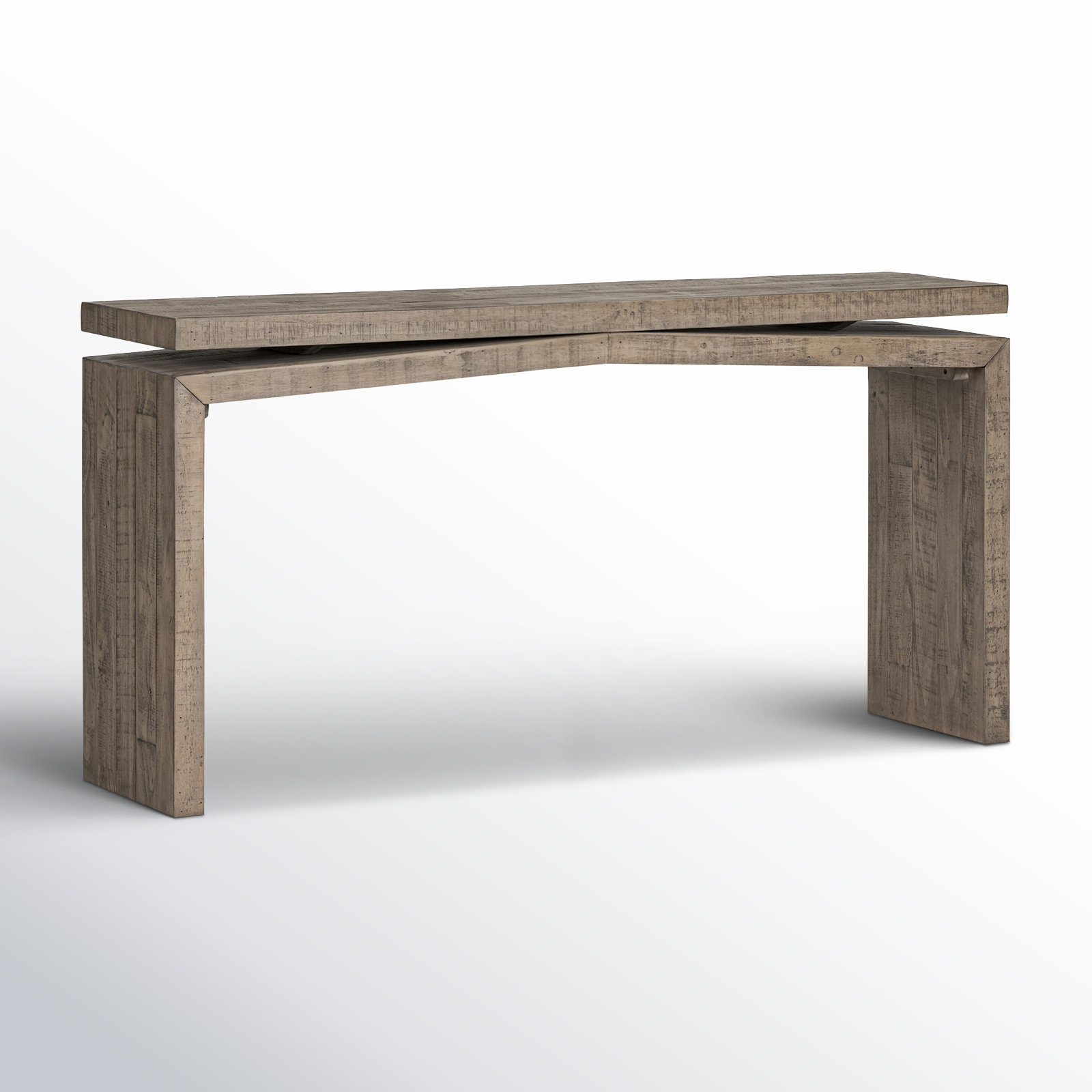 Henn Solid Wood Console Table, Weathered Wheat, 30.75" H x 60" W x 15" D