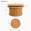 Table basse ronde de 32 po avec design flottant à 2 niveaux pour le salon