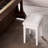 Vanity Stool Makeup Bench Dressing Stool With Cushion And Solid Legs,White
