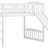 Space Efficient Pine Wood Frame Stairway Loft Bed With  Slide, Guardrails,Convertible Ladder-176850681