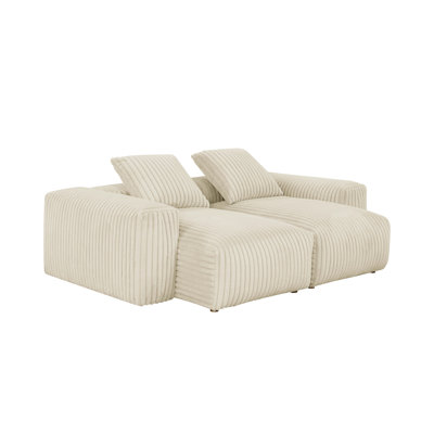 Canapé modulaire en velours côtelé Rectick