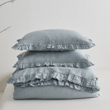 Linen Ruffled Duvet Cover Set