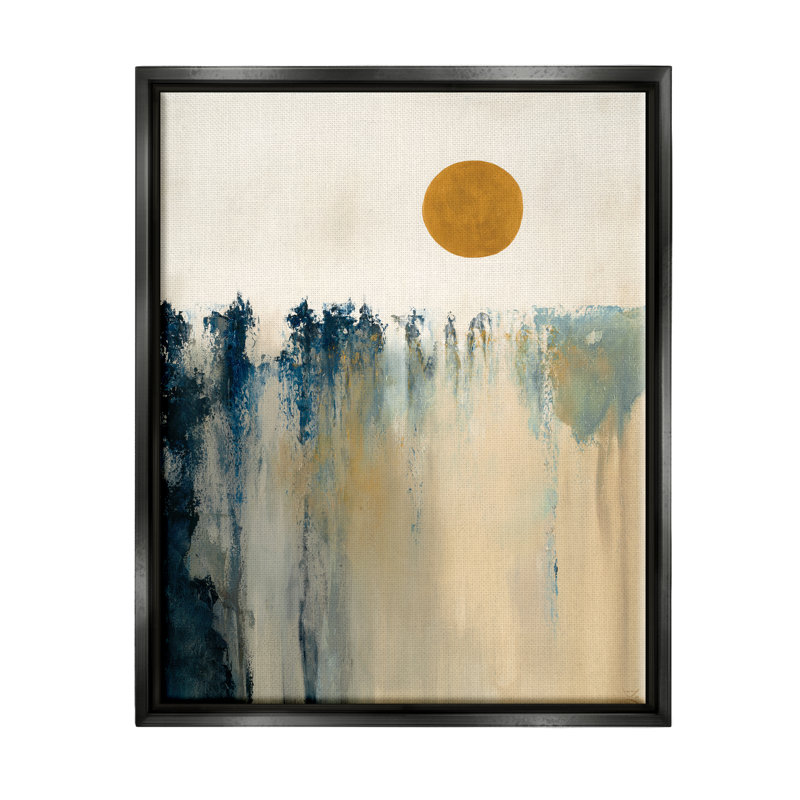 «Abstract Daytime Sun Landscape Fluid Shapes Design», art mural sur toile par Dina D''argo, H 31 po x l 25 po x P 1,7 po