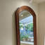 Miroir demi-cercle en bois manufacturé-403081594