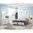 King Size Coastal White Panel Bed Featuring Slatted Headboard, Storage, Engineered Wood Quality, Bedroom Furniture Quality Eastern Platform With Headboard And Built - In Drawers, Base, Centerpiece