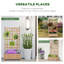 Lit de jardin surélevé en bois avec tablette à fleurs - jardinière pour jardinage de fleurs