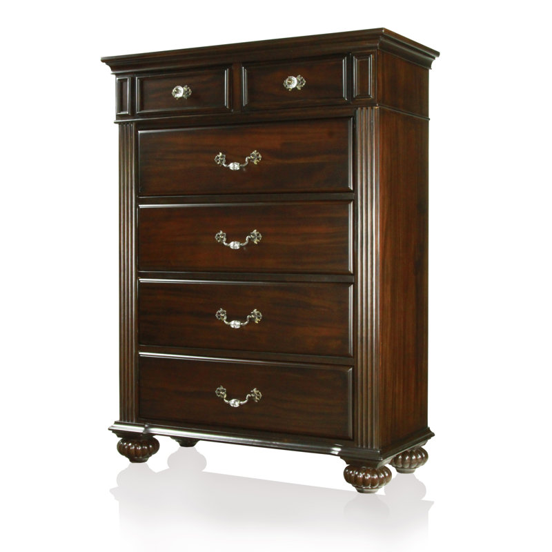 Aime 38'' W 6 - Drawer Dresser, Dark Walnut