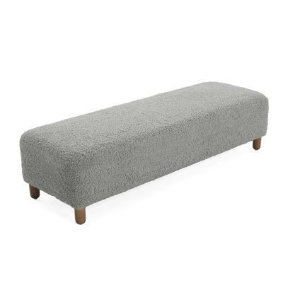 Ottoman, Wood Frame Footrest, Contemporary Ottoman by Latitude Run