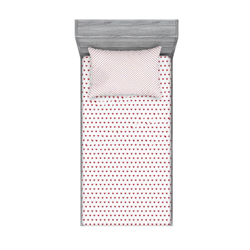 Microfiber Geometric Sheet Set, Twin Sheet Set with Fitted Sheet