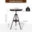 Ensemble de 2 tables de pub rondes de 23,62 po de diamètre avec plateau pivotant en métal Dia-650775868