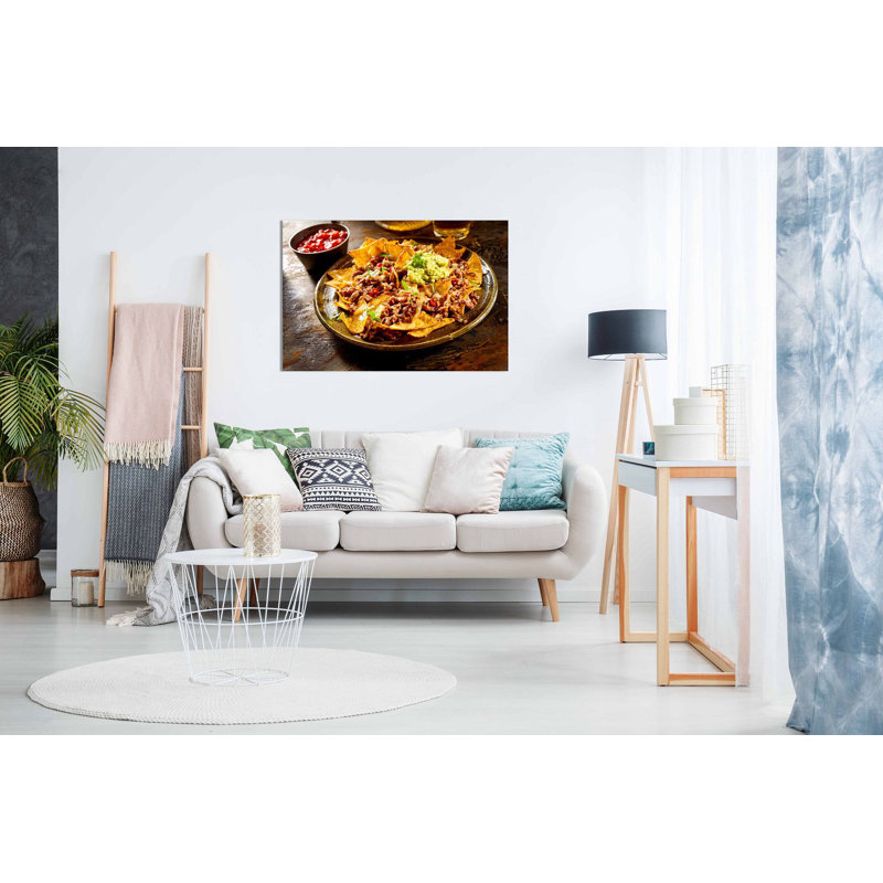 Mexican Restuarant Food Nachos - Wrapped Canvas Print, 20cm H x 31cm W