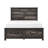 1Pc Queen Platform Bed With Footboard Storage